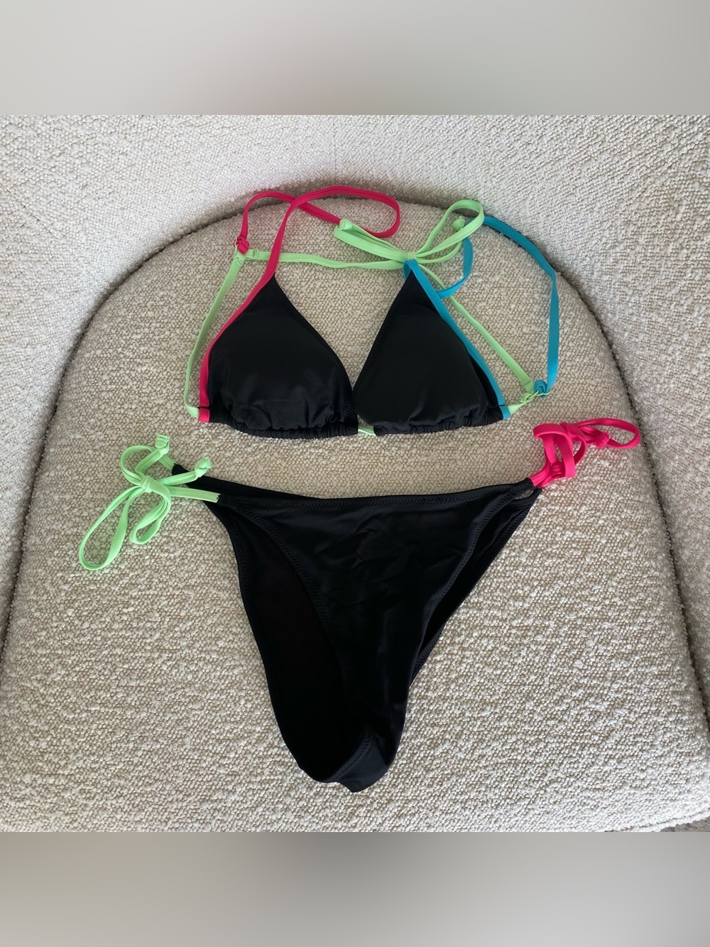 Multicolor Triangle Bikini Top and Bottom